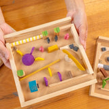 木でつくるビー玉迷路