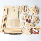 デッキのあるログハウス