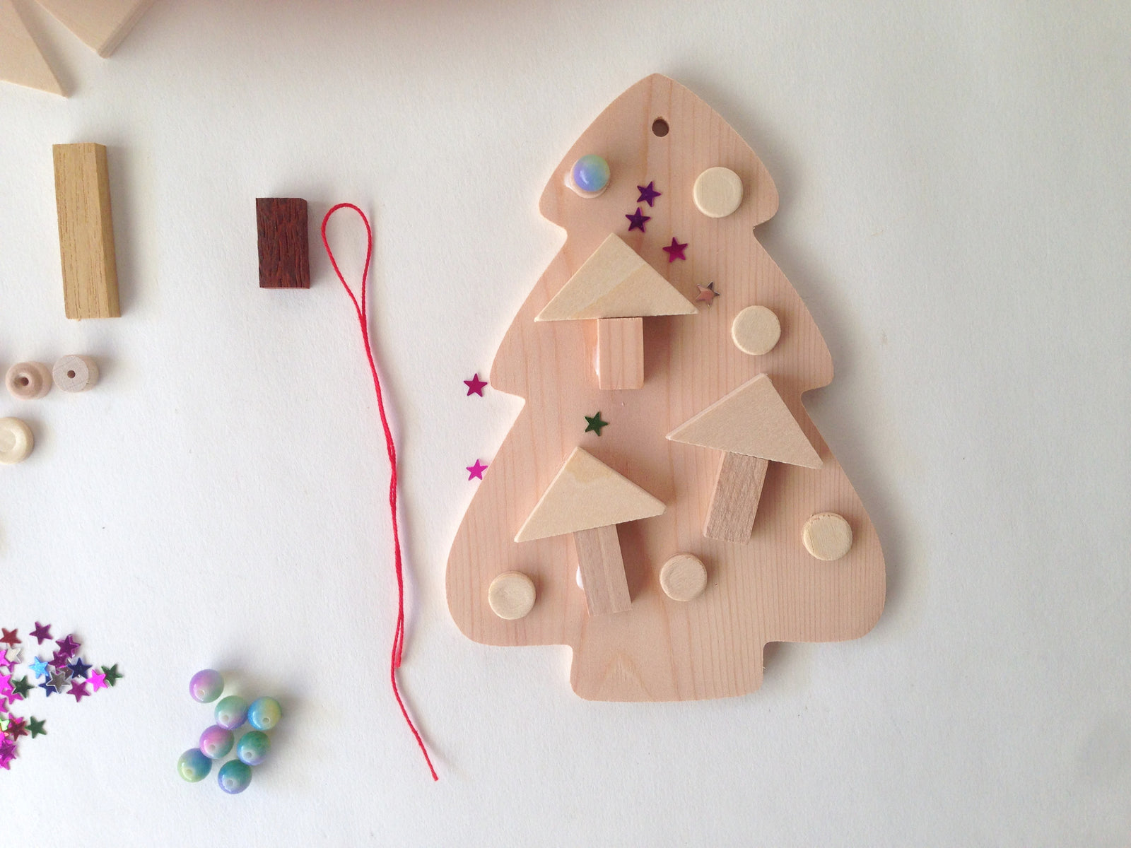 新品☆オカメインコ☆ホワイト☆クリスマス・オーナメント☆木製☆一点